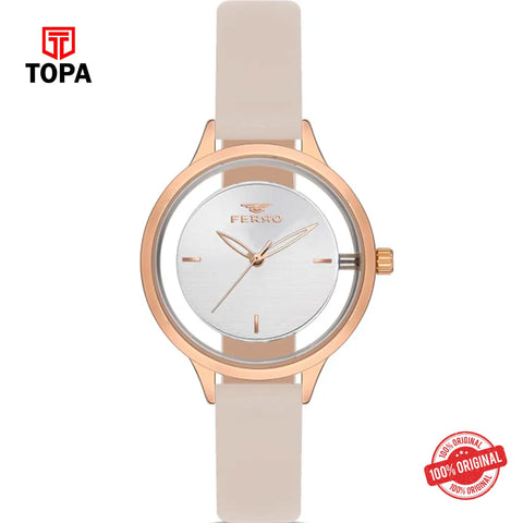 Topa Ferro-FL21234B-S2-Leather-Band-Women-Watch - Product Image 1
