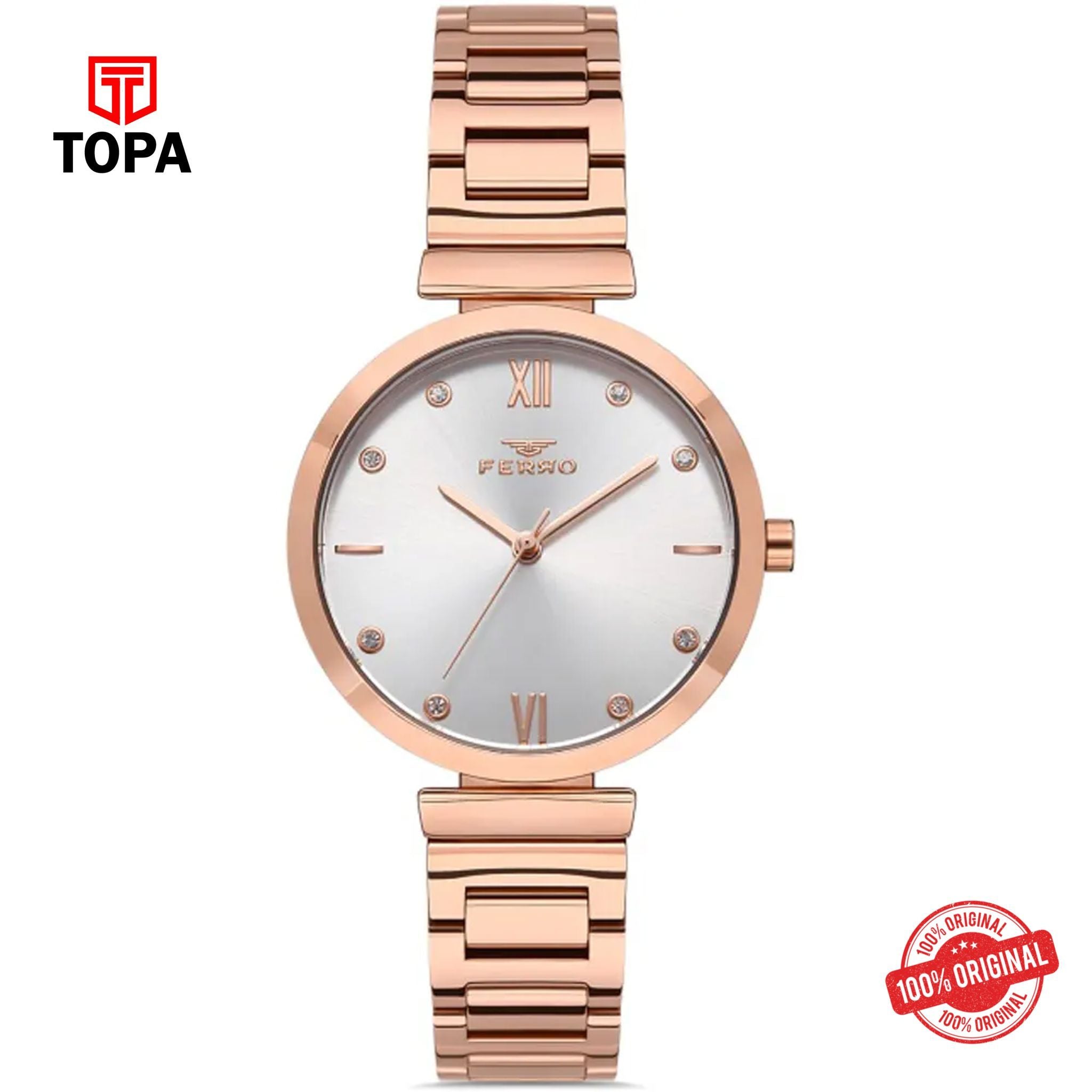 Topa Ferro-FL21241A-C-Metal-Band-Women-Watch - Product Image 1