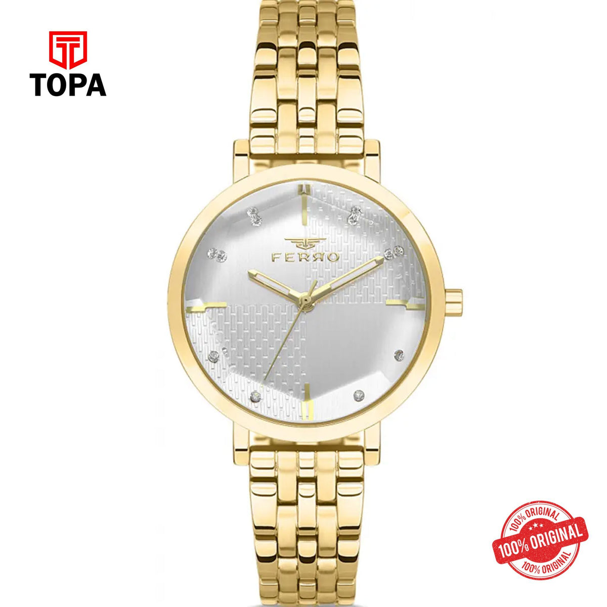 Topa Ferro-FL21252A-B-Metal-Band-Women-Watch - Product Image 1