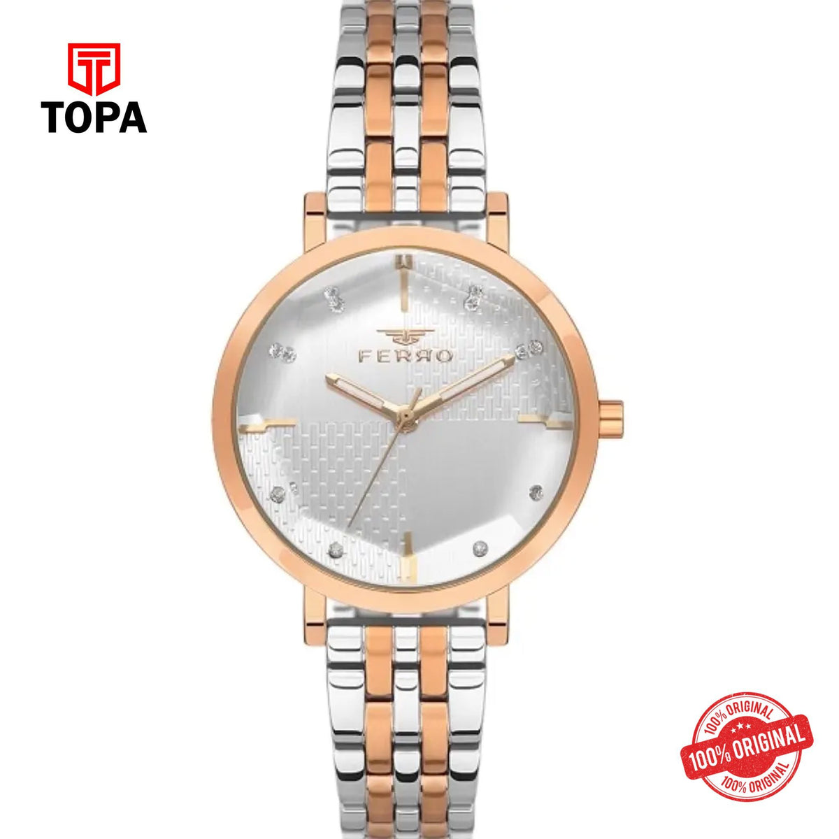 Topa Ferro-FL21252A-E-Metal-Band-Women-Watch - Product Image 1