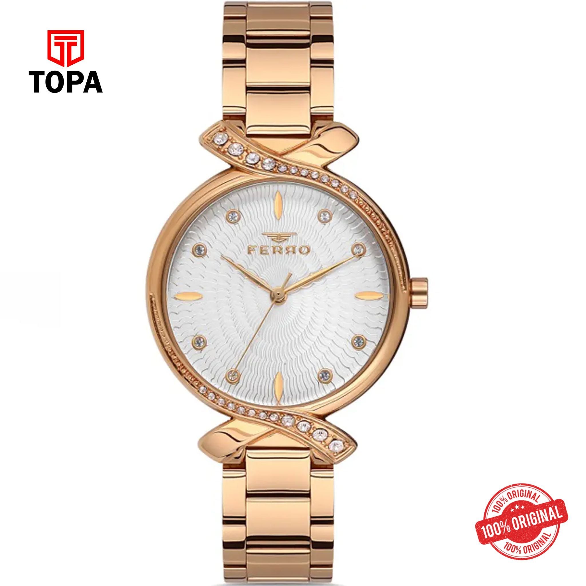 Topa Ferro-FL21254A-C-Metal-Band-Women-Watch - Product Image 1