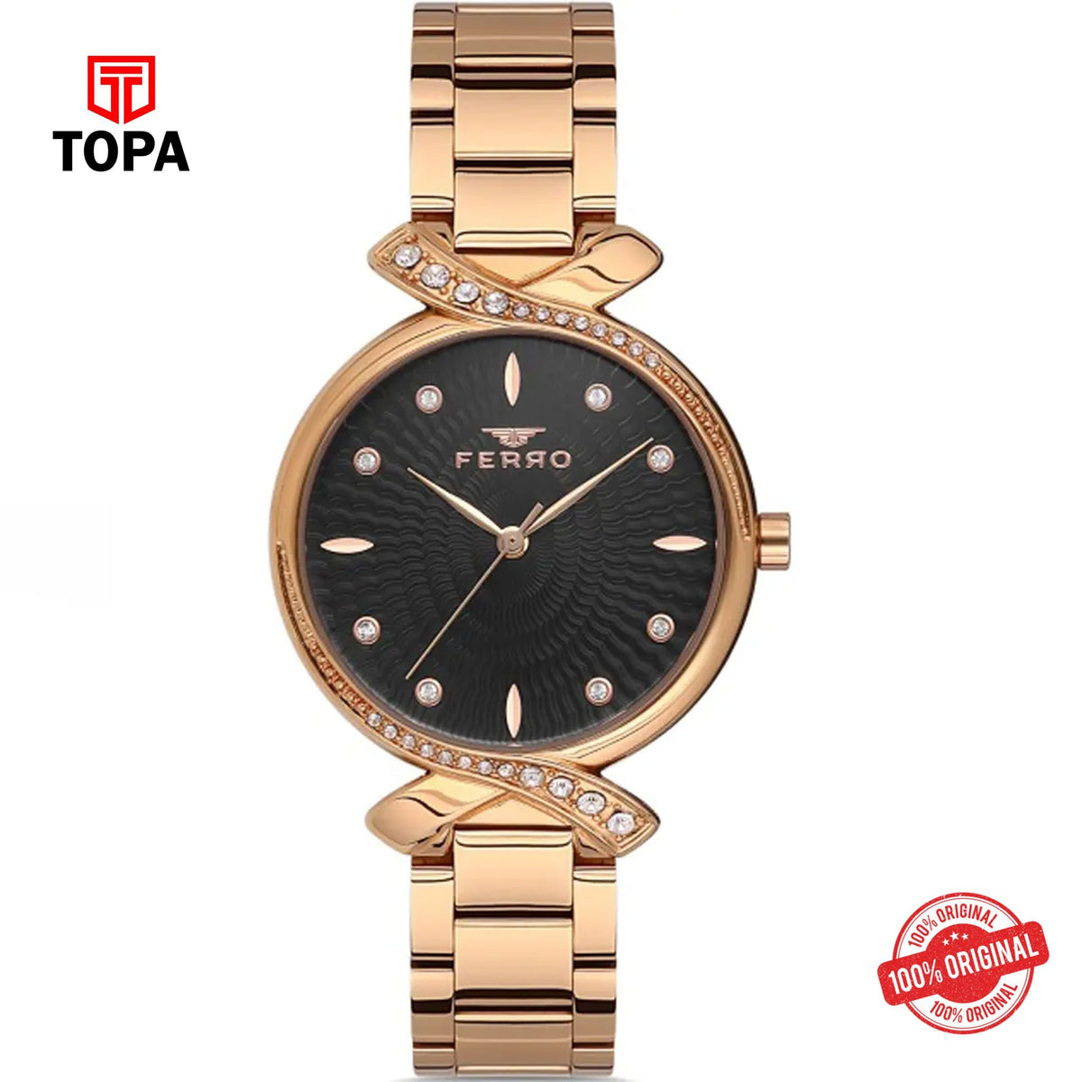 Topa Ferro-FL21254A-C2-Metal-Band-Women-Watch - Product Image 1