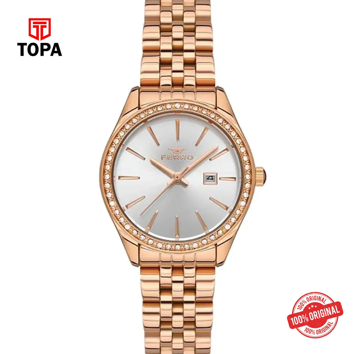 Topa Ferro-FL21257A-C-Metal-Band-Women-Watch - Product Image 1