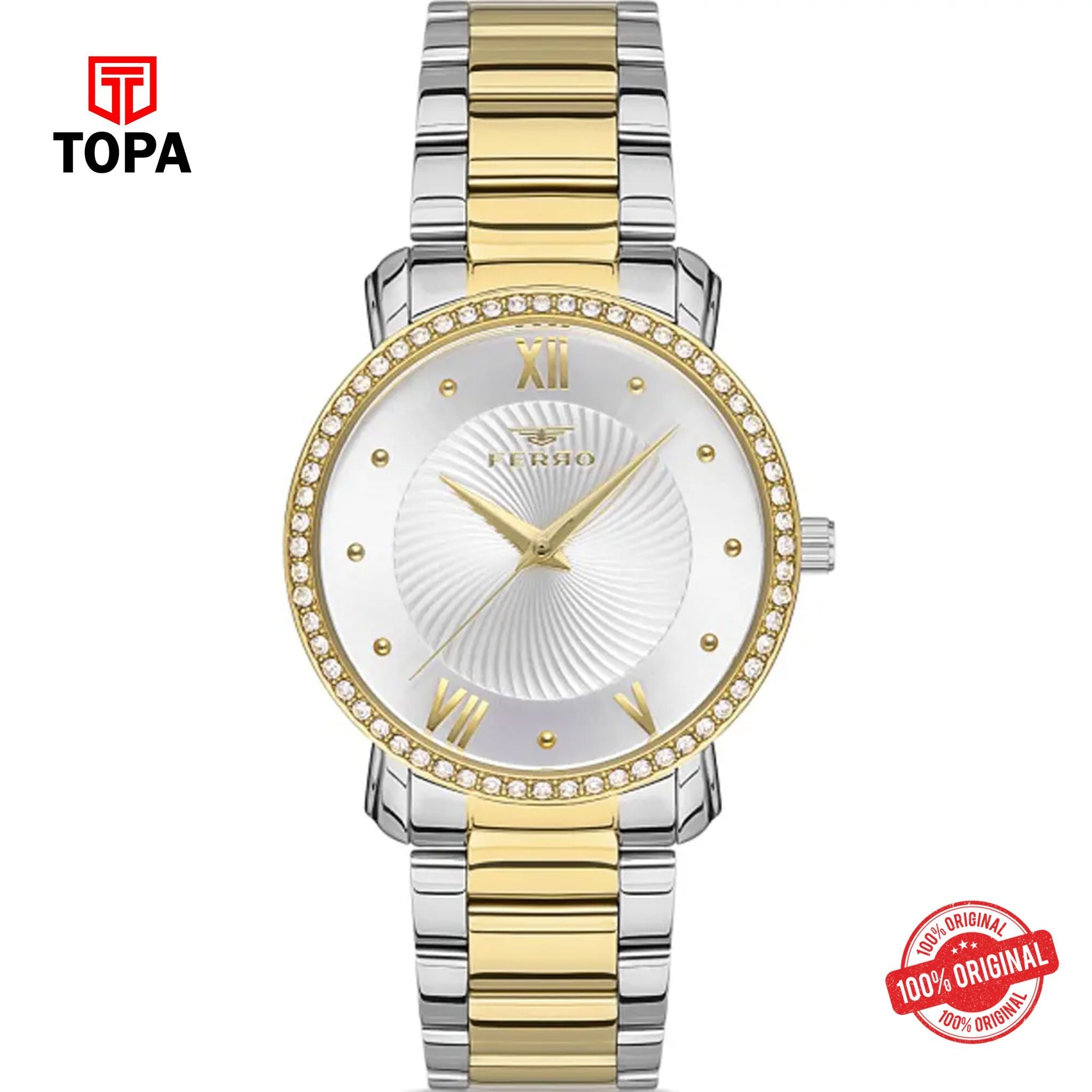 Topa Ferro-FL21261A-D-Metal-Band-Women-Watch - Product Image 1