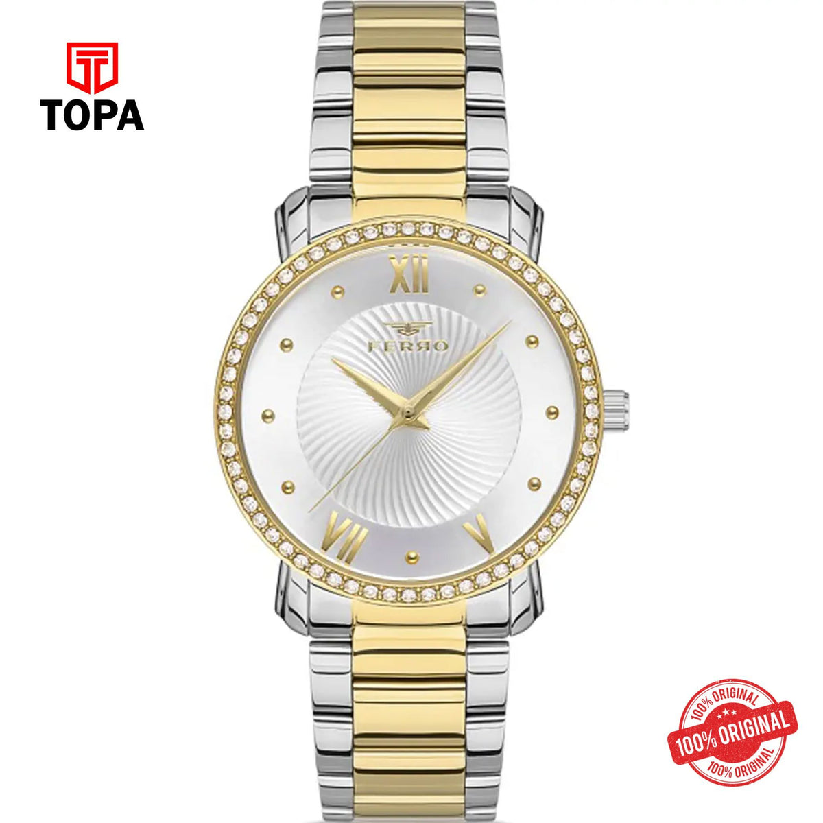 Topa Ferro-FL21261A-D-Metal-Band-Women-Watch - Product Image 1