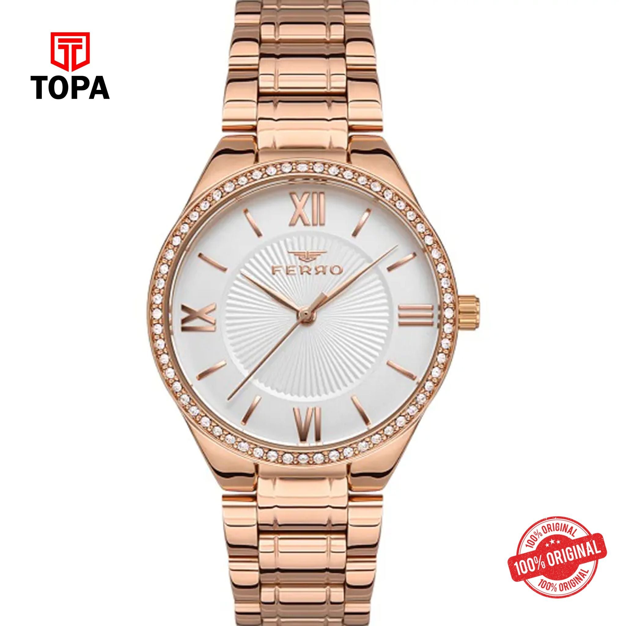 Topa Ferro-FL21262A-C-Metal-Band-Women-Watch - Product Image 1