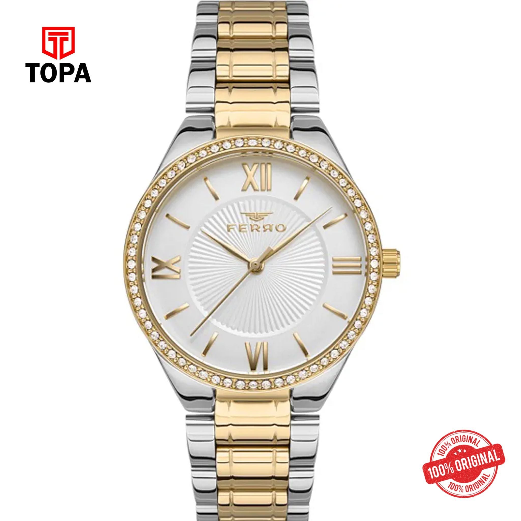 Topa Ferro-FL21262A-D-Metal-Band-Women-Watch - Product Image 1