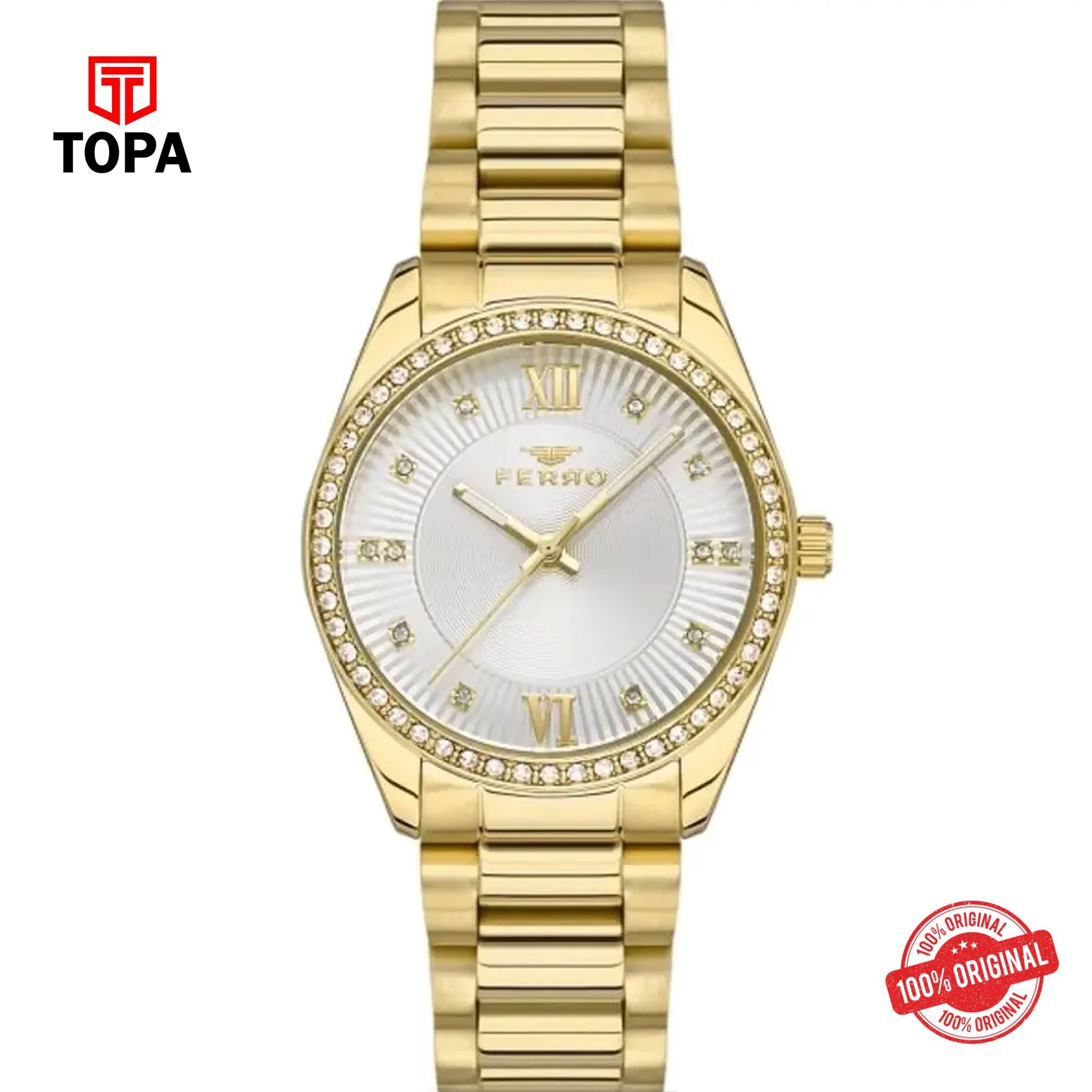 Topa Ferro-FL21263A-B-Metal-Band-Women-Watch - Product Image 1