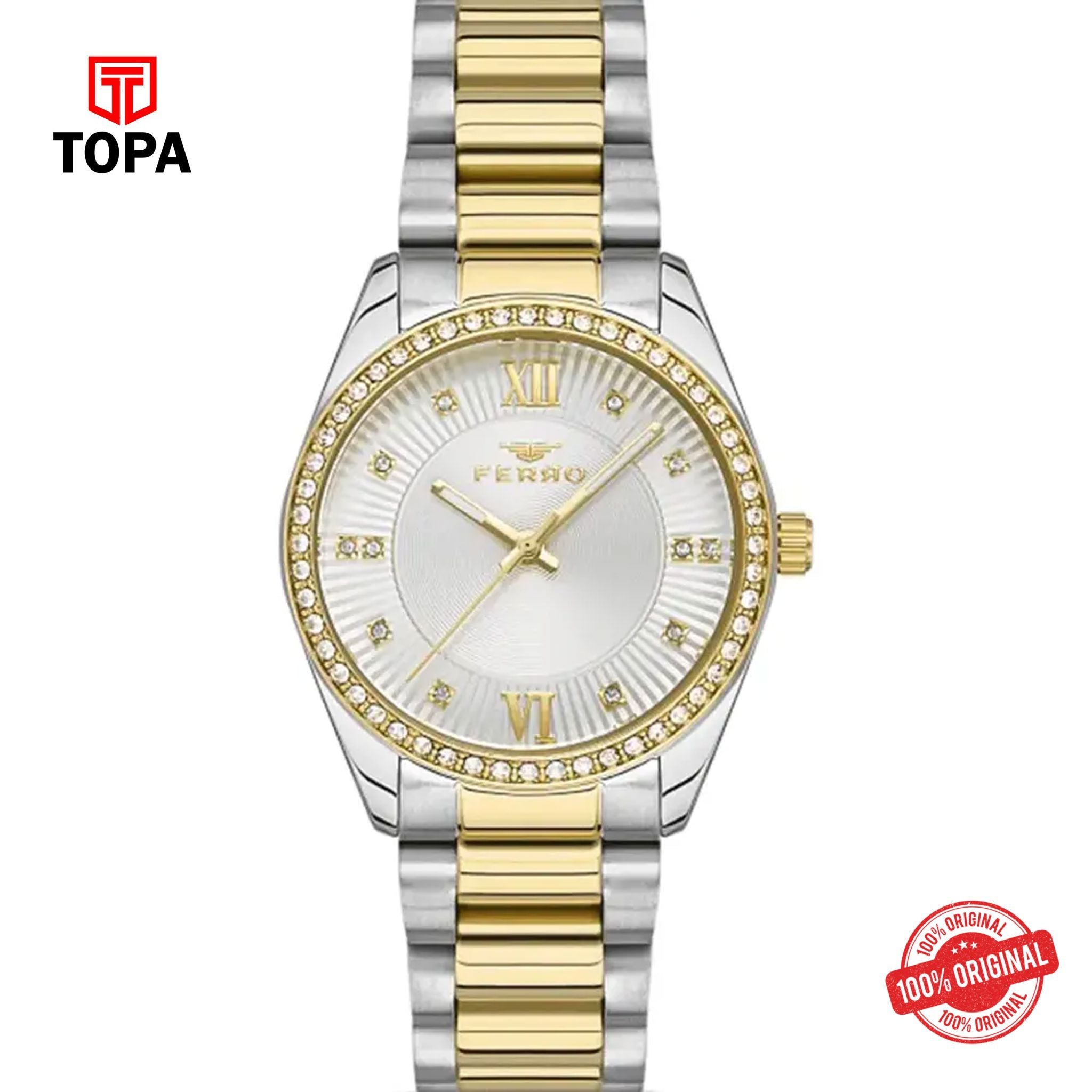 Topa Ferro-FL21263A-D-Metal-Band-Women-Watch - Product Image 1