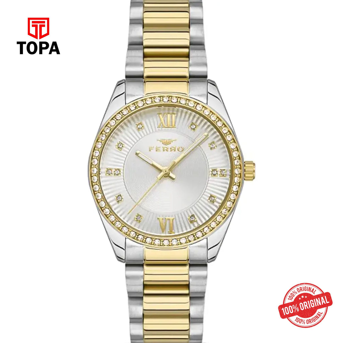 Topa Ferro-FL21263A-D-Metal-Band-Women-Watch - Product Image 1