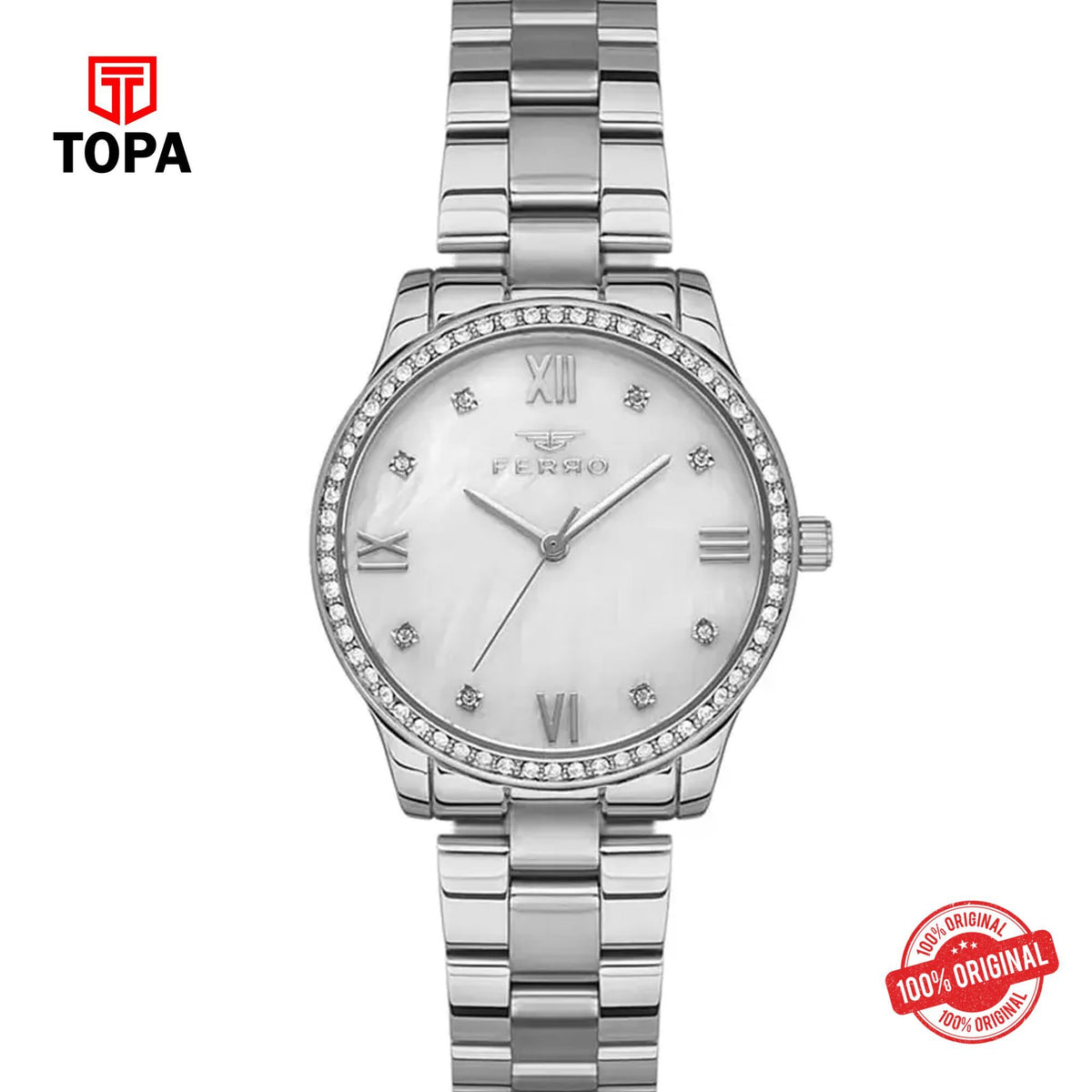 Topa Ferro-FL21271A-A-Metal-Band-Women-Watch - Product Image 1