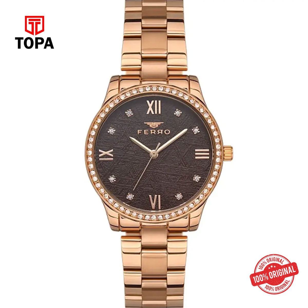 Topa Ferro-FL21271A-C6-Metal-Band-Women-Watch - Product Image 1
