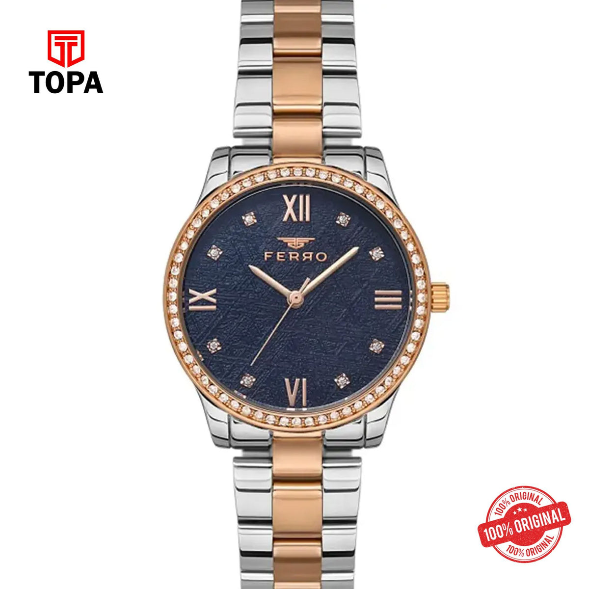 Topa Ferro-FL21271A-E3-Metal-Band-Women-Watch - Product Image 1