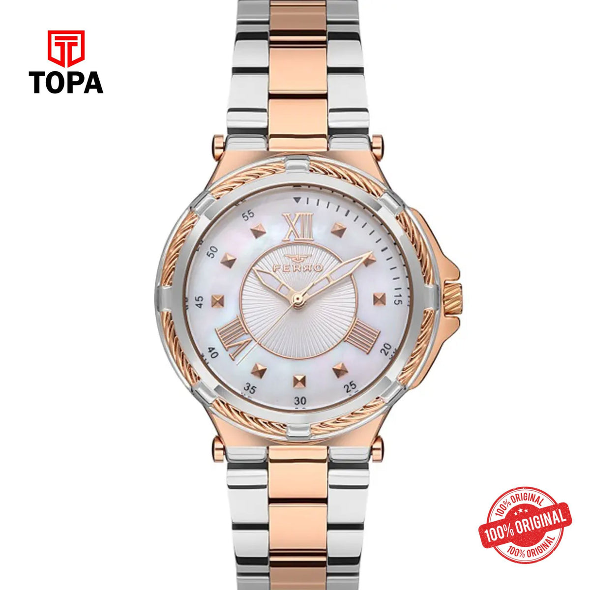 Topa Ferro-FL21272A-E-Metal-Band-Women-Watch - Product Image 1