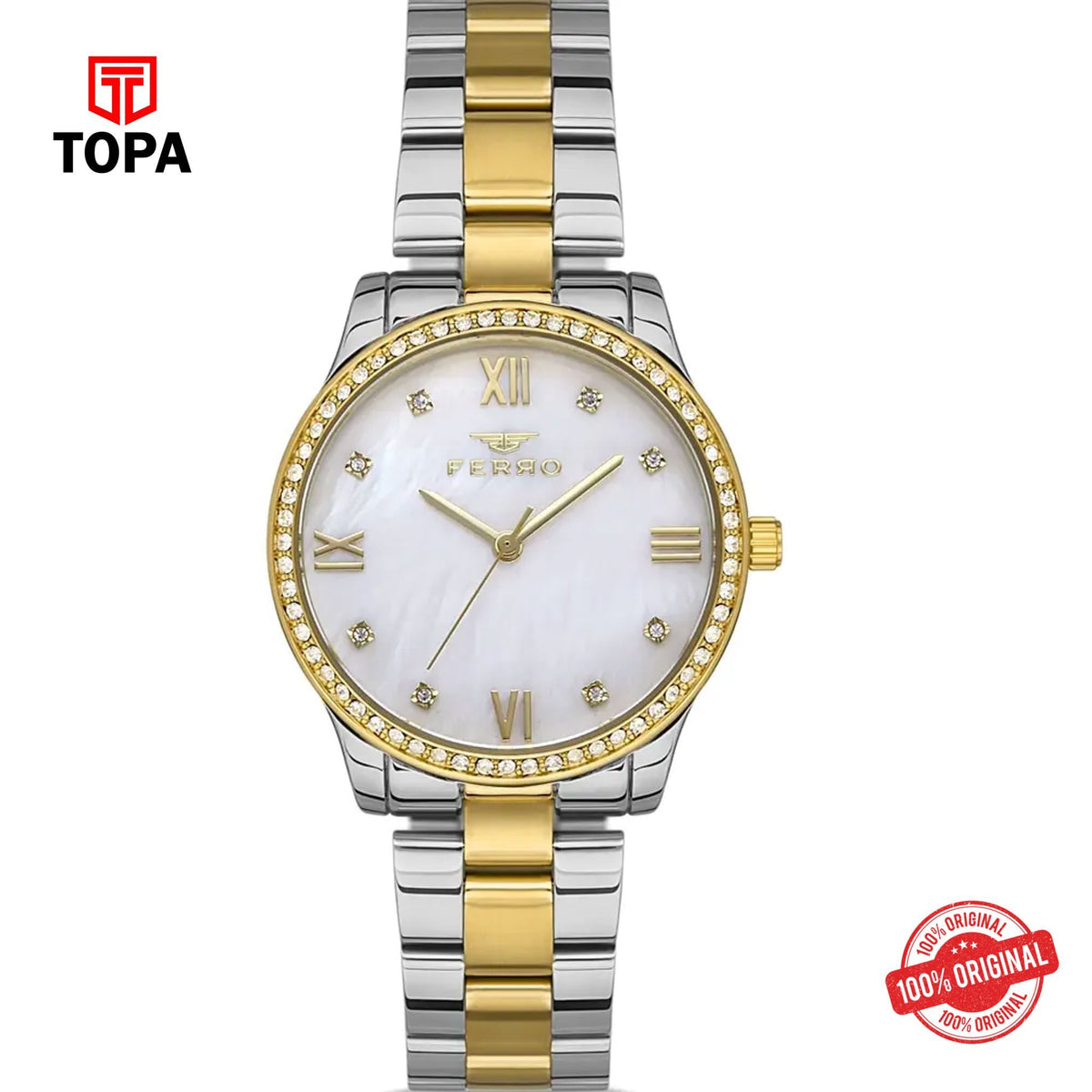 Topa Ferro-FL21286A-D-Metal-Band-Women-Watch - Product Image 1