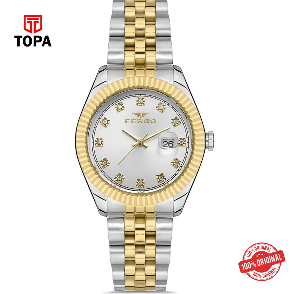 Topa Ferro-FL21294A-D-Metal-Band-Women-Watch - Product Image 1
