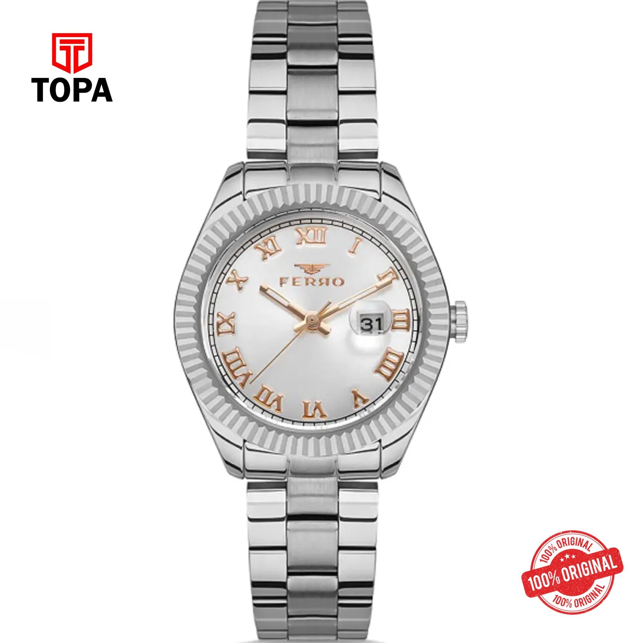 Topa Ferro-FL21295A-A-Metal-Band-Women-Watch - Product Image 1