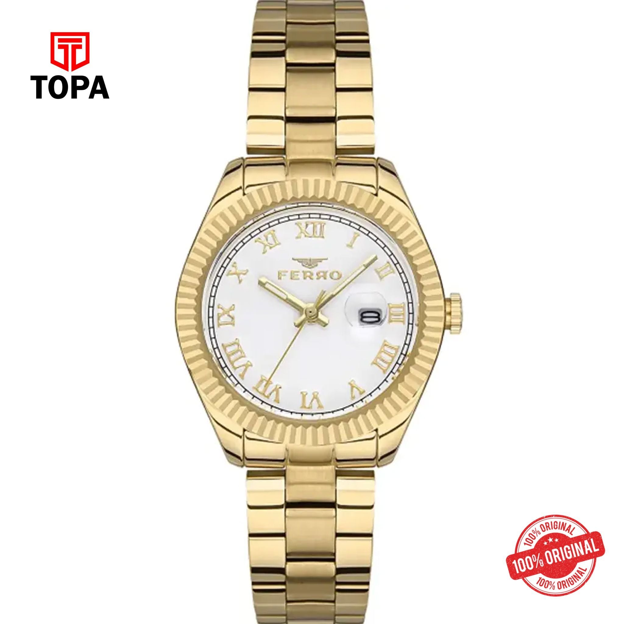 Topa Ferro-FL21295A-B-Metal-Band-Women-Watch - Product Image 1