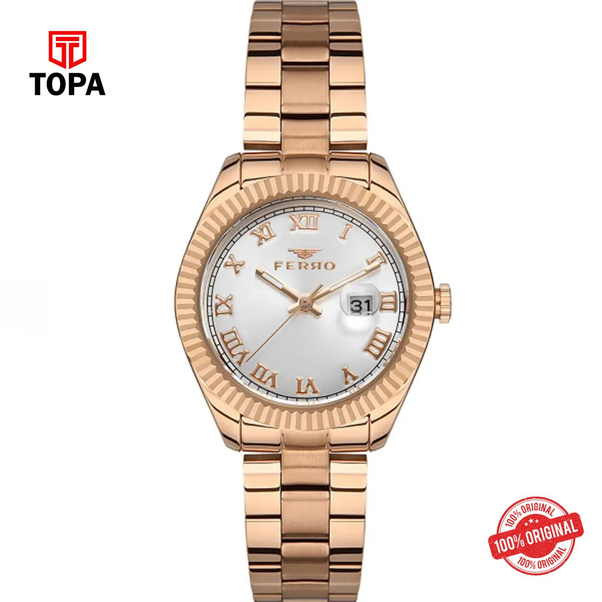 Topa Ferro-FL21295A-C-Metal-Band-Women-Watch - Product Image 1