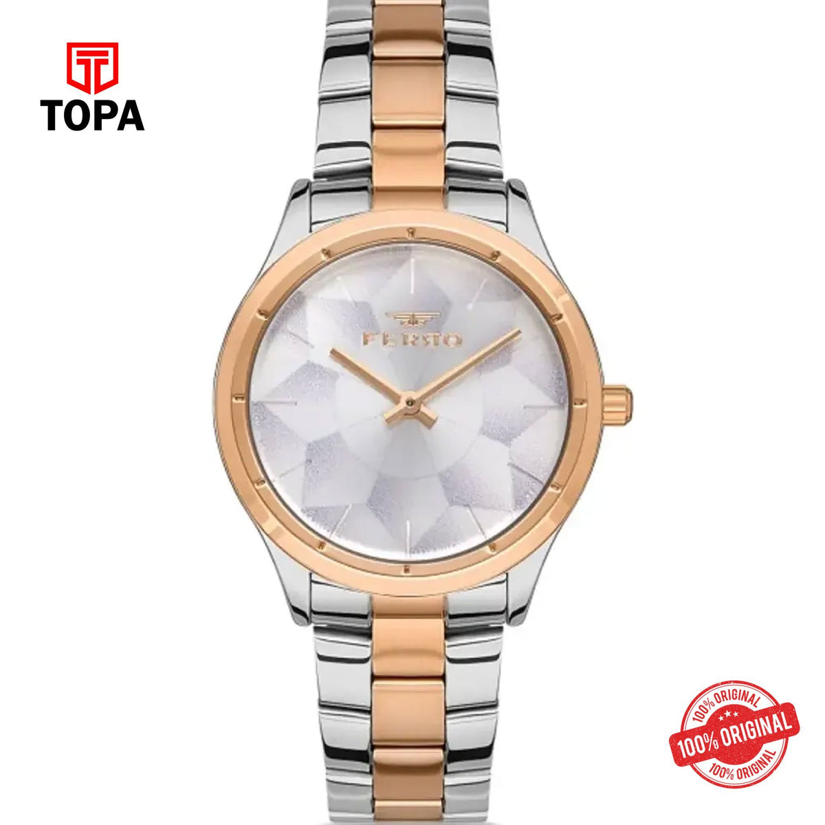 Topa Ferro-FL21330A-E-Metal-Band-Women-Watch - Product Image 1
