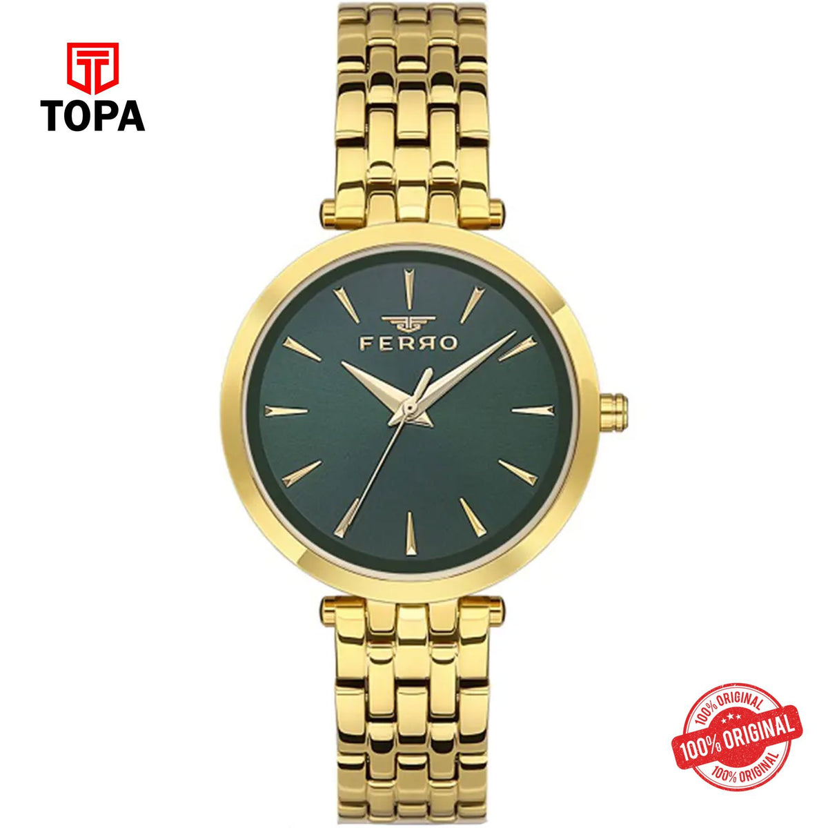 Topa Ferro-FL21331A-B6-Metal-Band-Women-Watch - Product Image 1