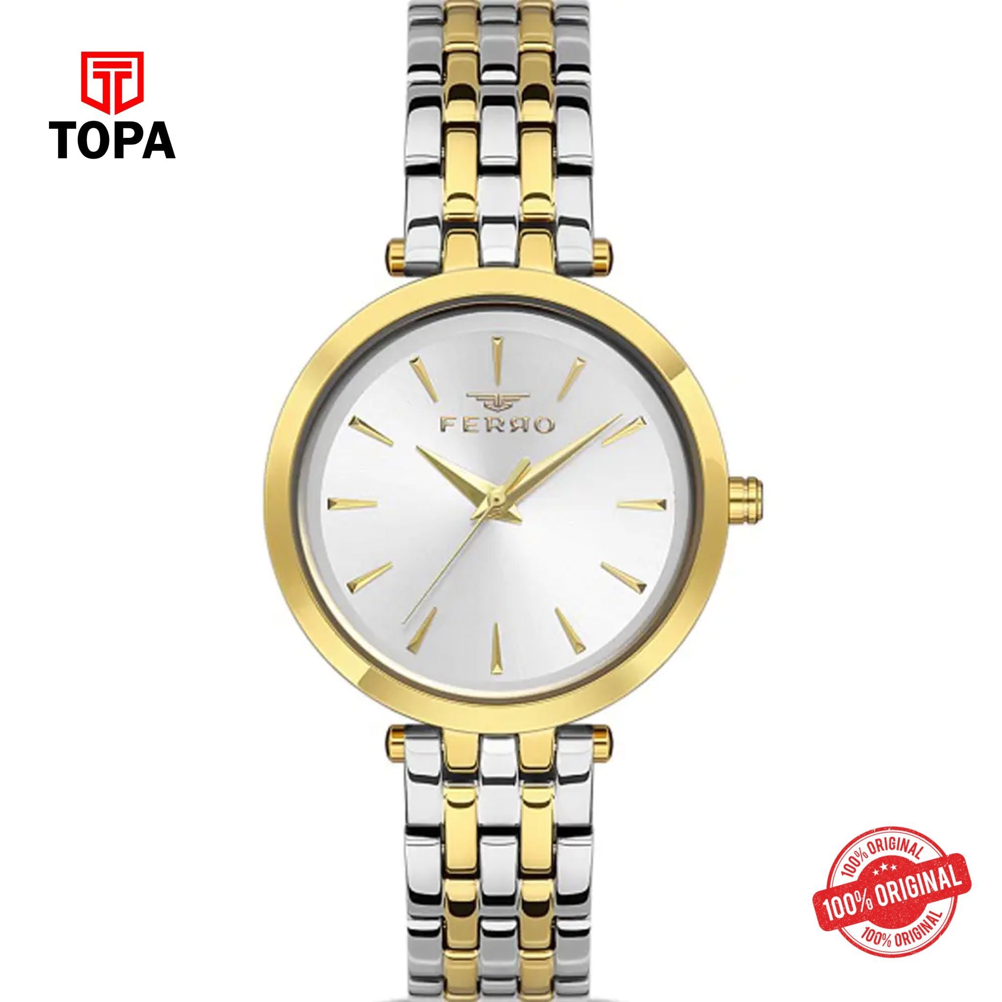 Topa Ferro-FL21331A-D-Metal-Band-Women-Watch - Product Image 1