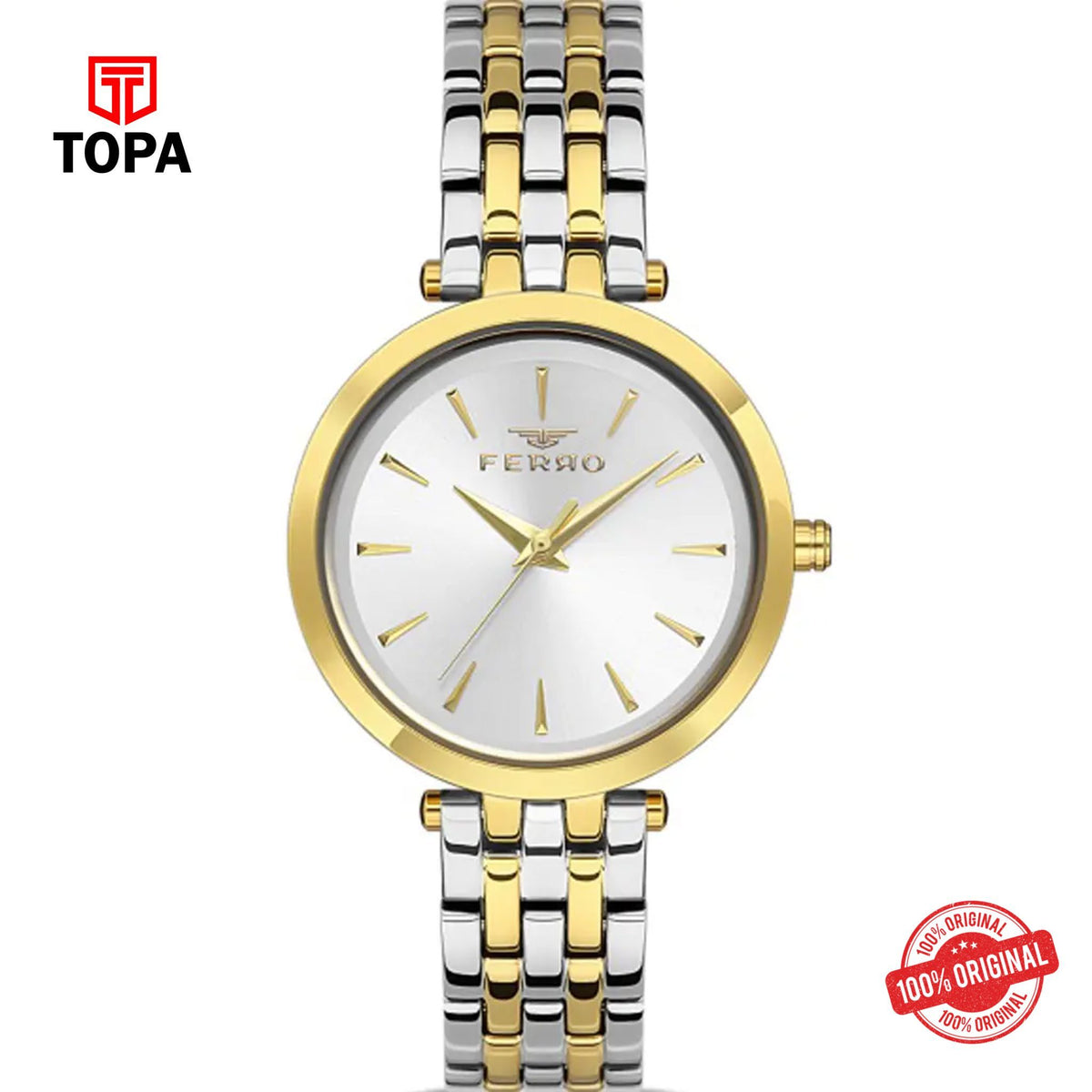 Topa Ferro-FL21331A-D-Metal-Band-Women-Watch - Product Image 1
