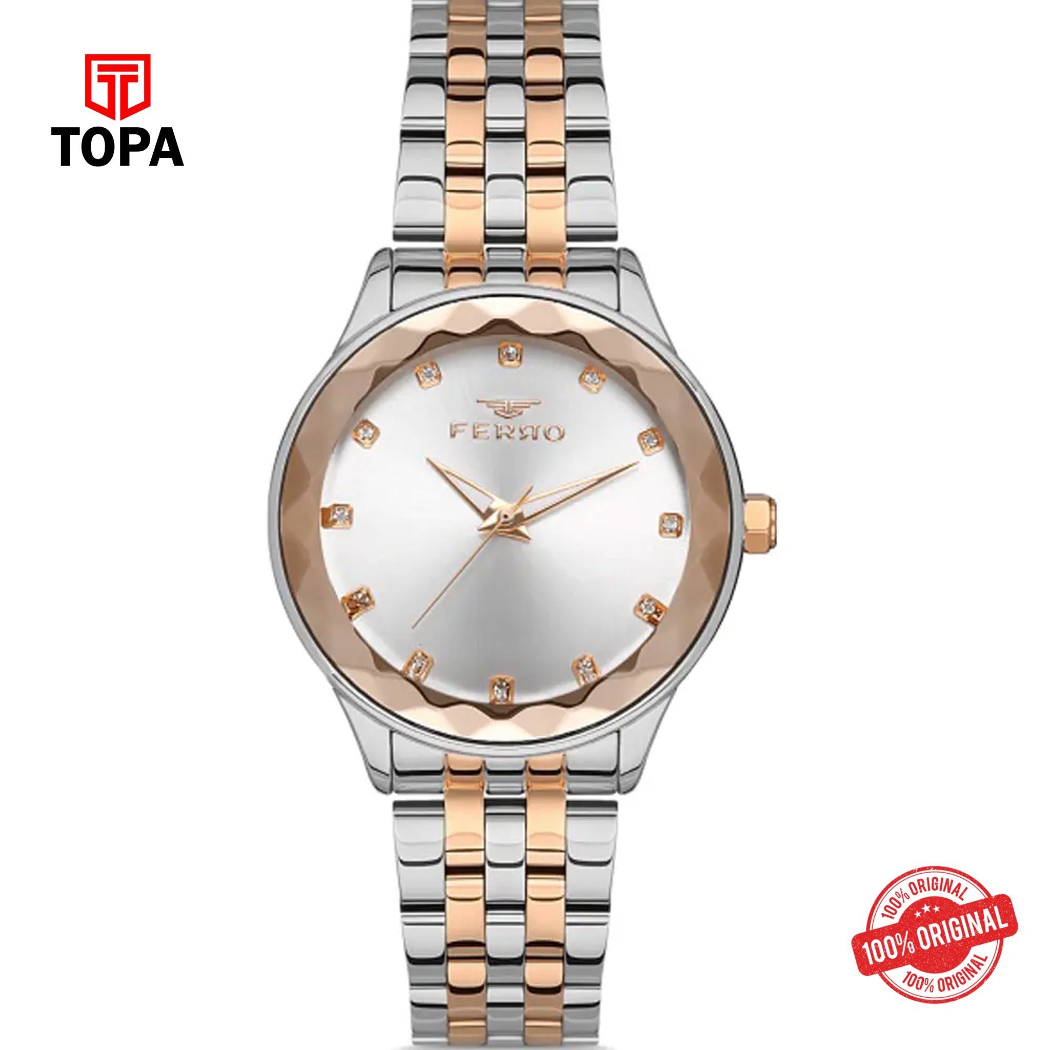 Topa Ferro-FL21334A-E-Metal-Band-Women-Watch - Product Image 1