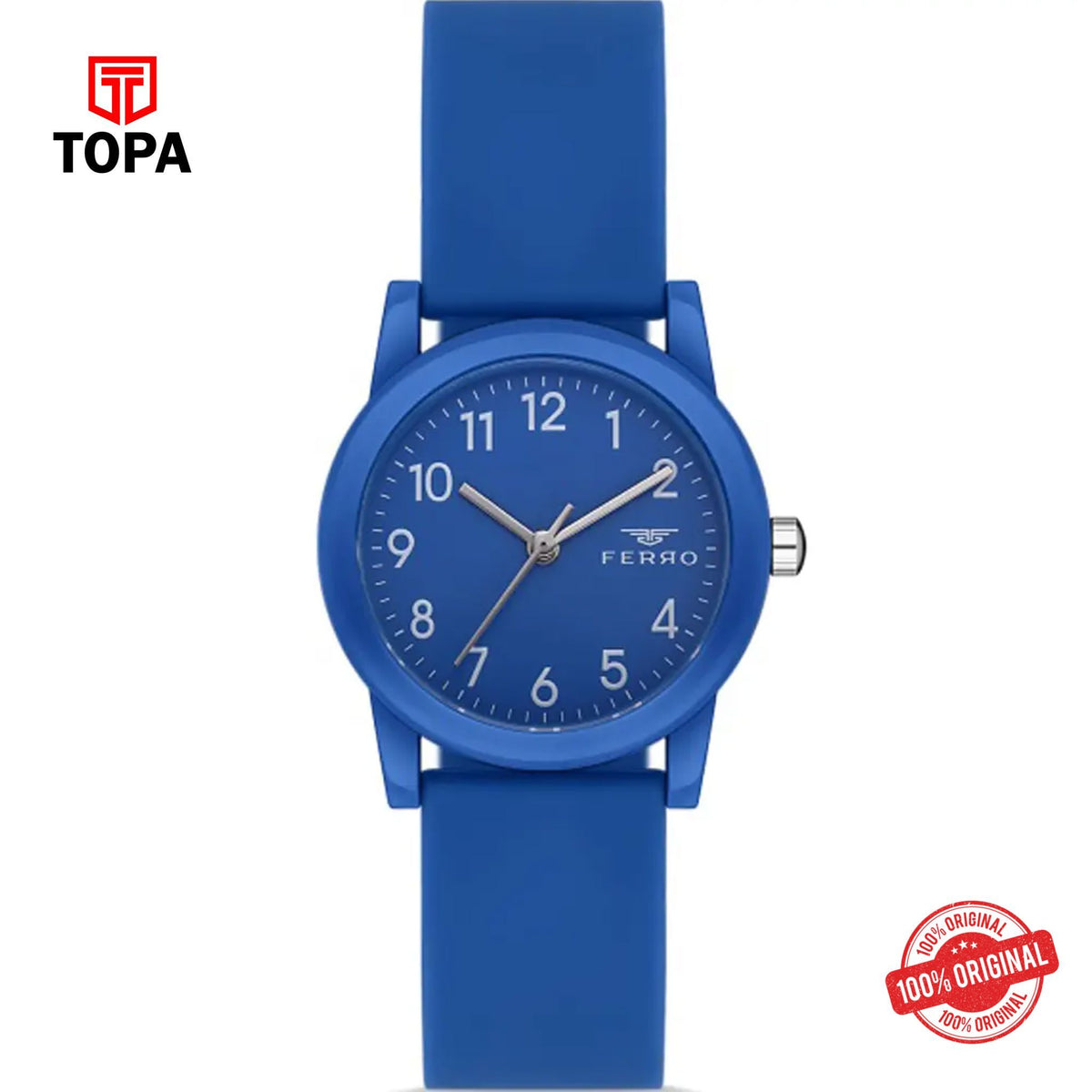 Topa Ferro-FL21342D-ZP-Rubber-Band-Women-Watch - Product Image 1