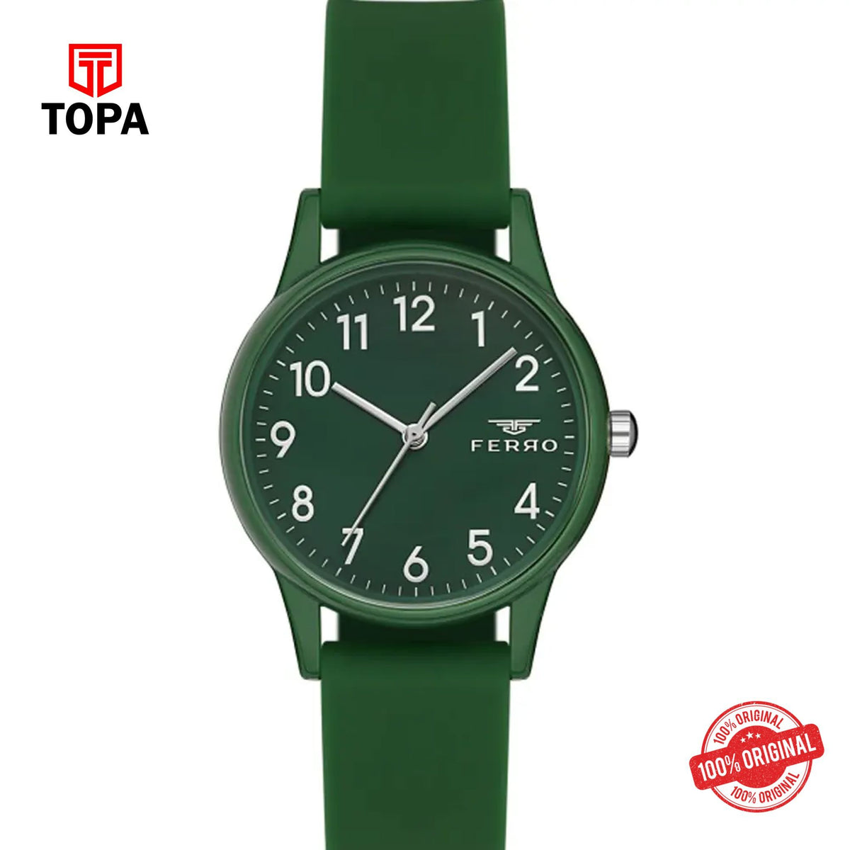 Topa Ferro-FL21343D-ZG-Rubber-Band-Women-Watch - Product Image 1