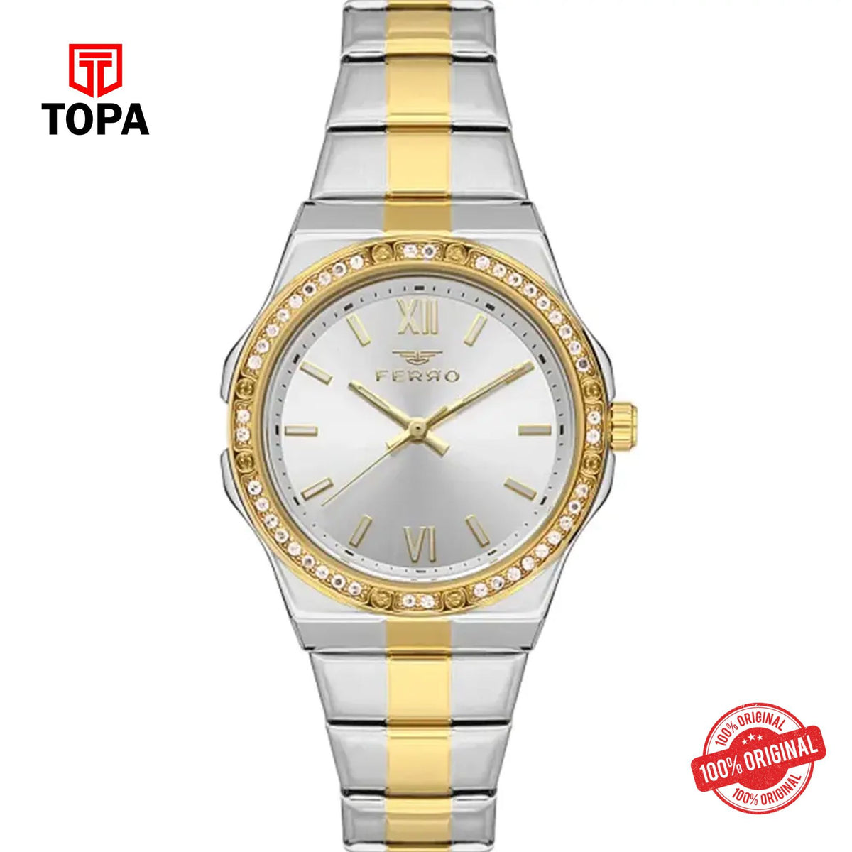 Topa Ferro-FL21358A-D-Metal-Band-Women-Watch - Product Image 1