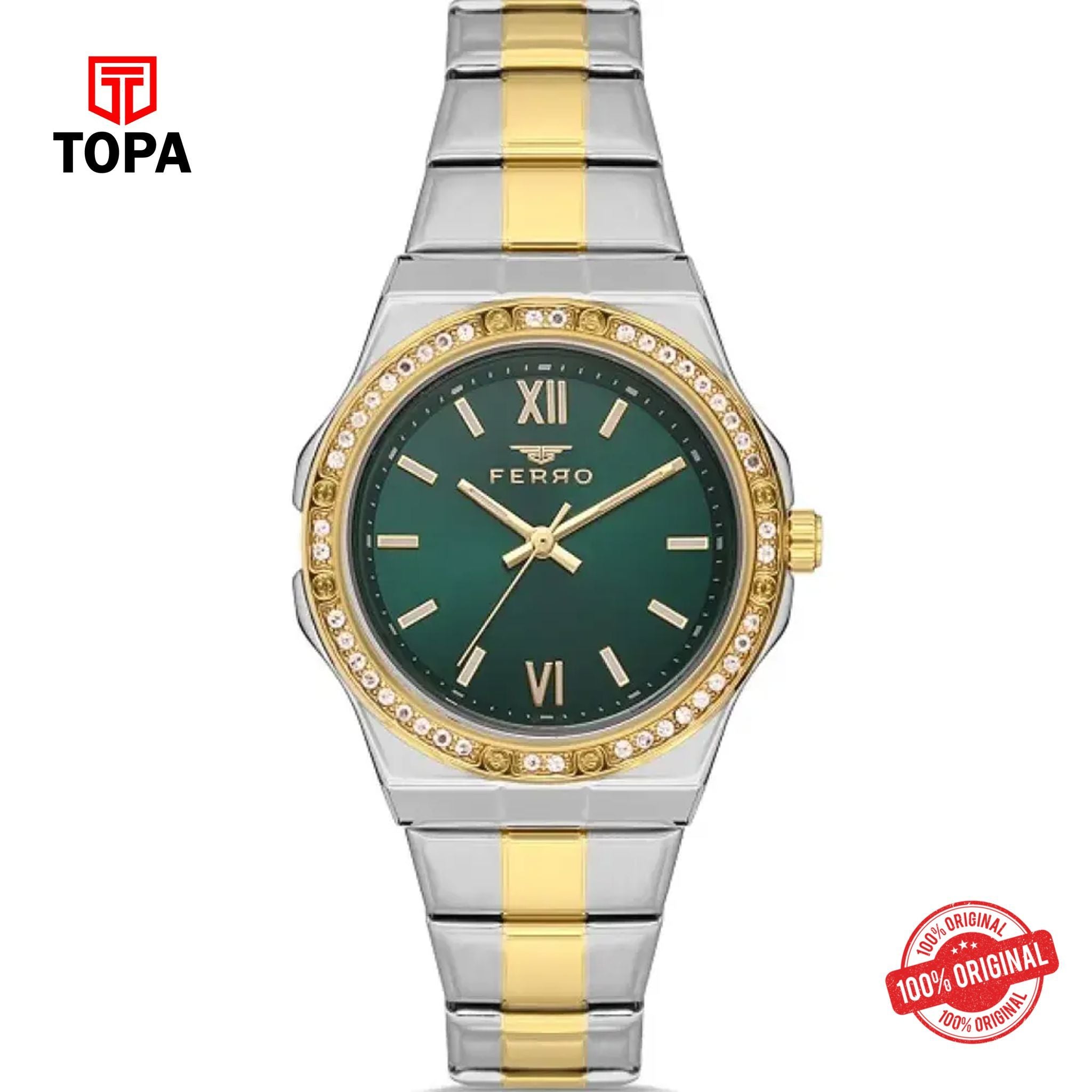 Topa Ferro-FL21358A-D10-Metal-Band-Women-Watch - Product Image 1