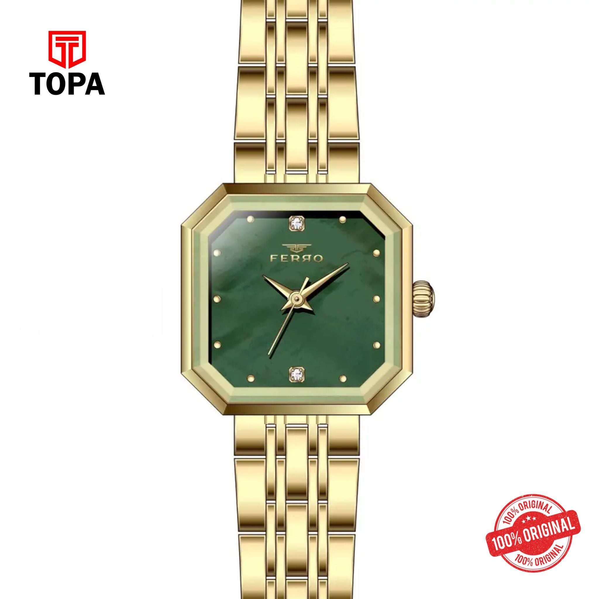 Topa Ferro-FL21384A-B6-Metal-Band-Women-Watch - Product Image 1