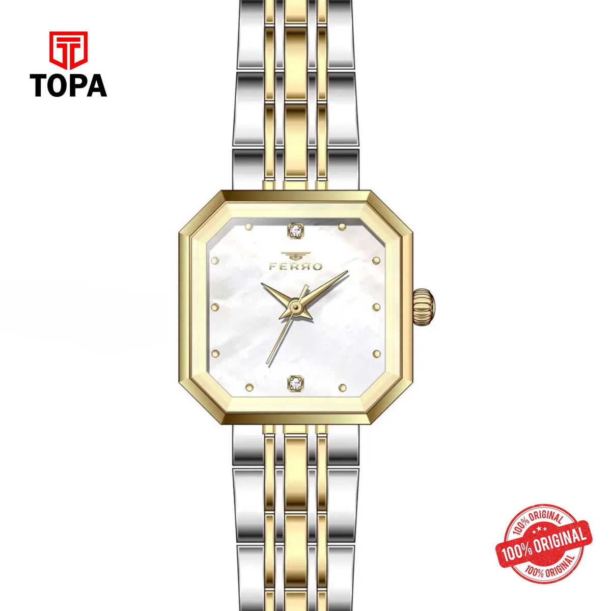 Topa Ferro-FL21384A-D-Metal-Band-Women-Watch - Product Image 1