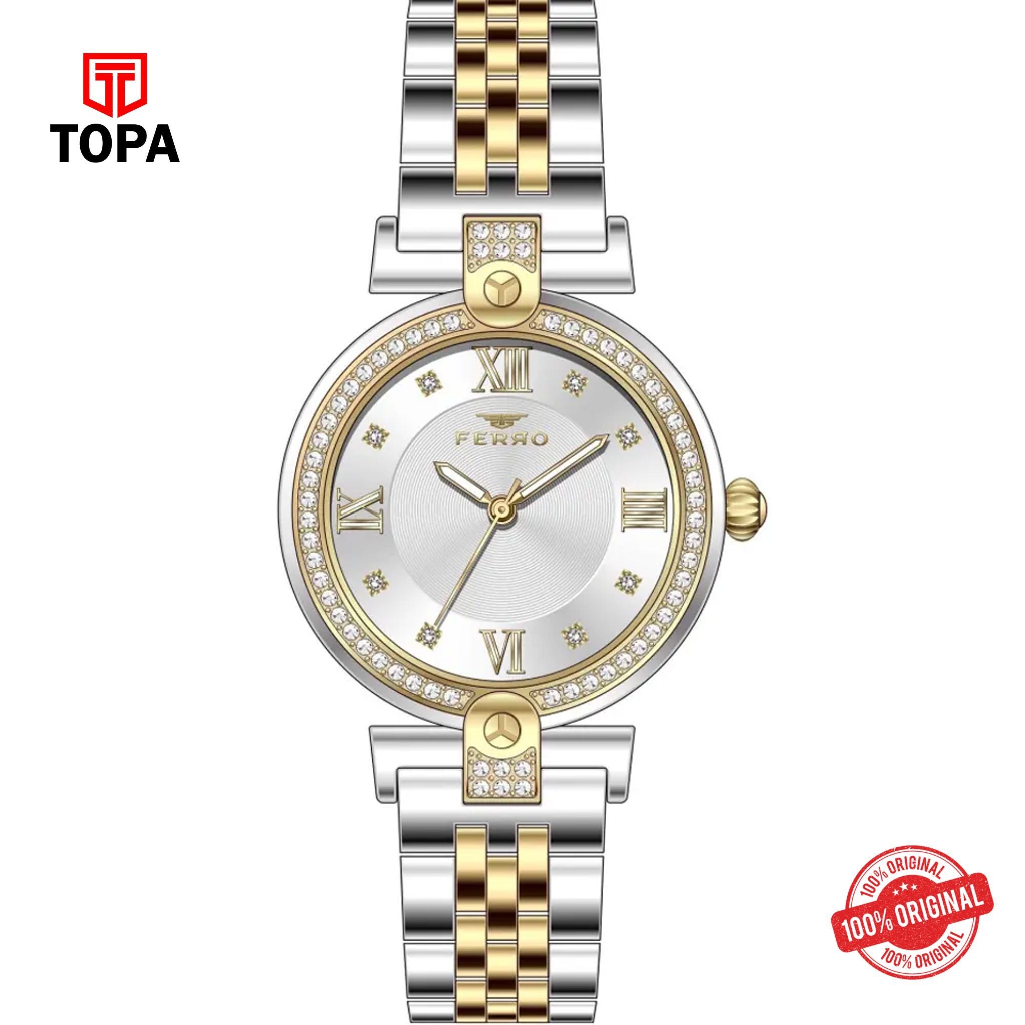 Topa Ferro-FL21390A-D-Metal-Band-Women-Watch - Product Image 1