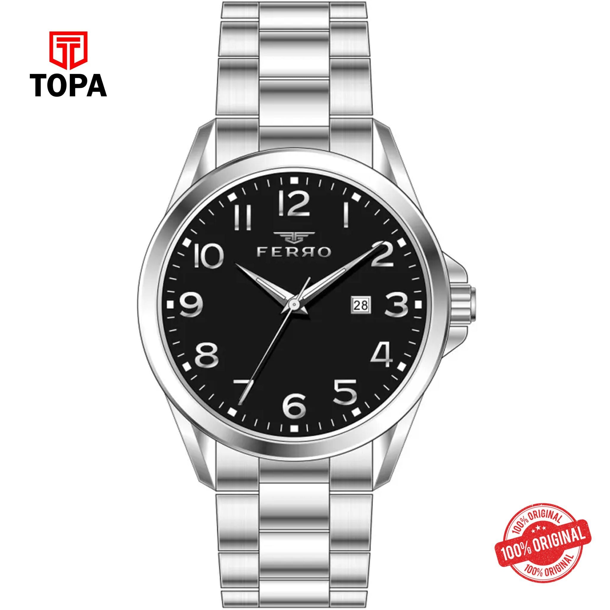 Topa Ferro-FL21393A-A2-Metal-Band-Women-Watch - Product Image 1