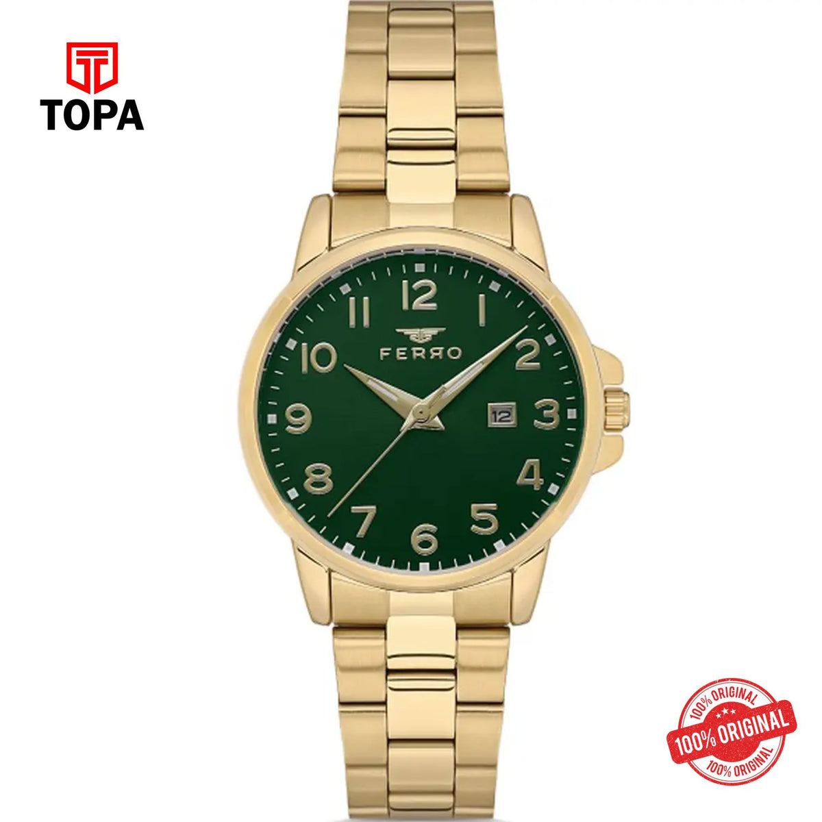 Topa Ferro-FL21393A-B6-Metal-Band-Women-Watch - Product Image 1