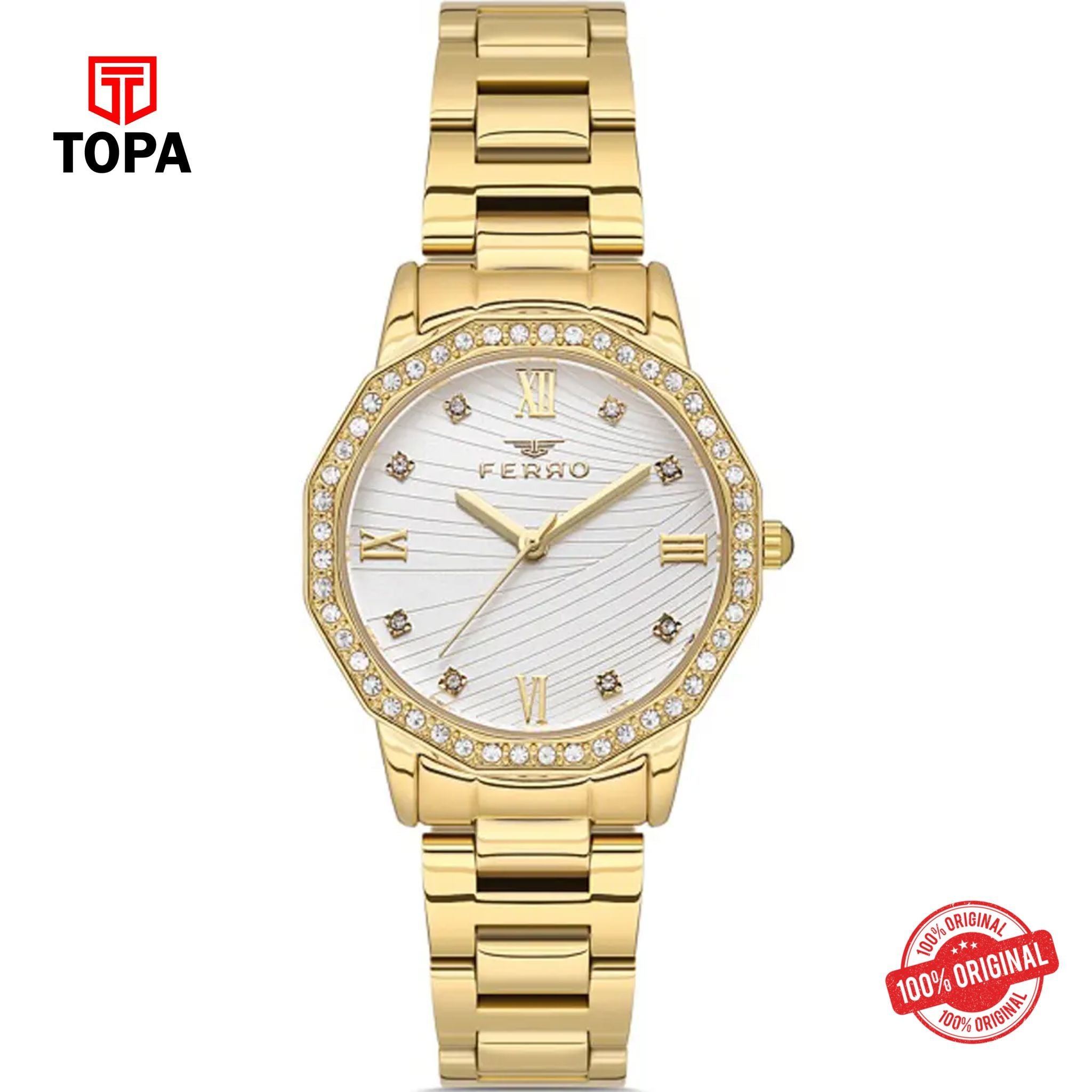 Topa Ferro-FL21395A-B-Metal-Band-Women-Watch - Product Image 1