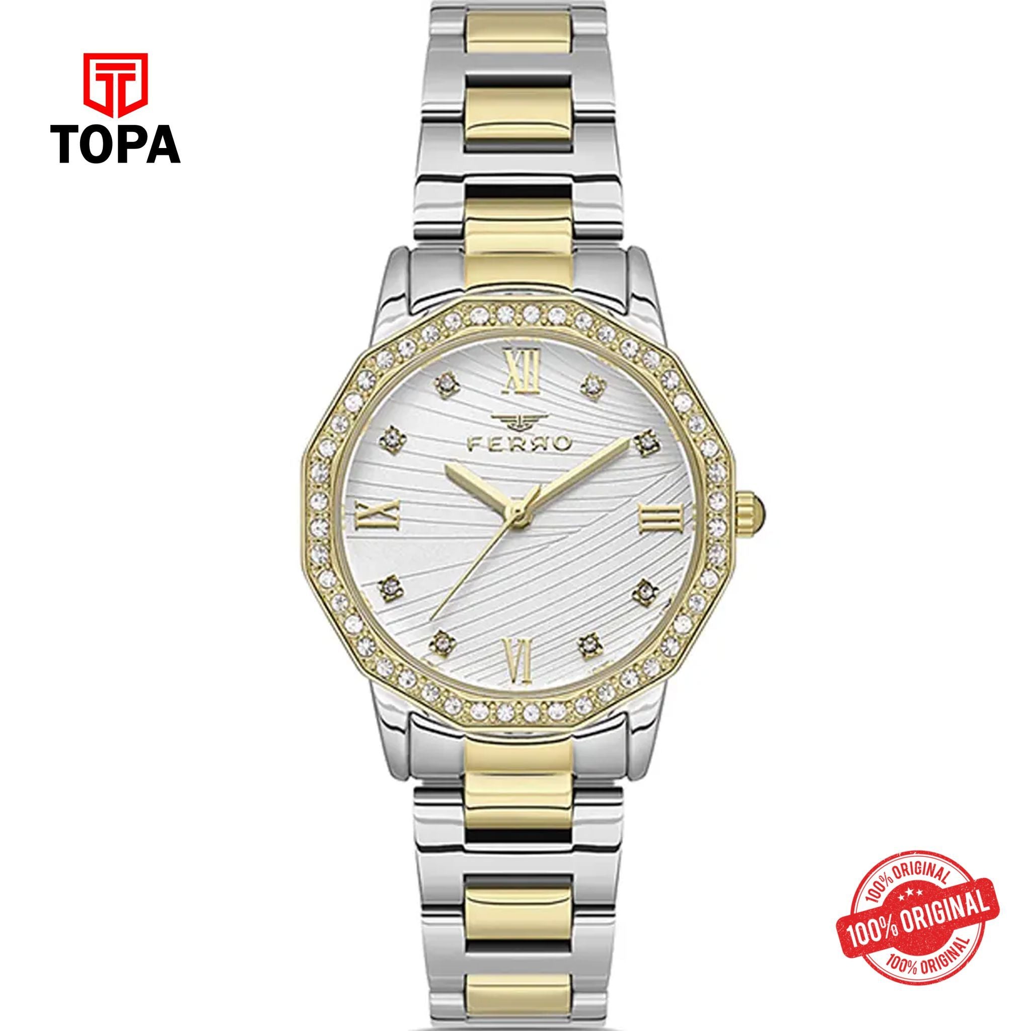 Topa Ferro-FL21395A-D-Metal-Band-Women-Watch - Product Image 1