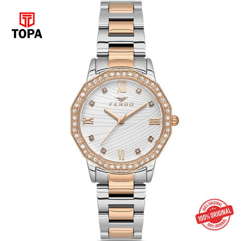 Topa Ferro-FL21395A-E-Metal-Band-Women-Watch - Product Image 1