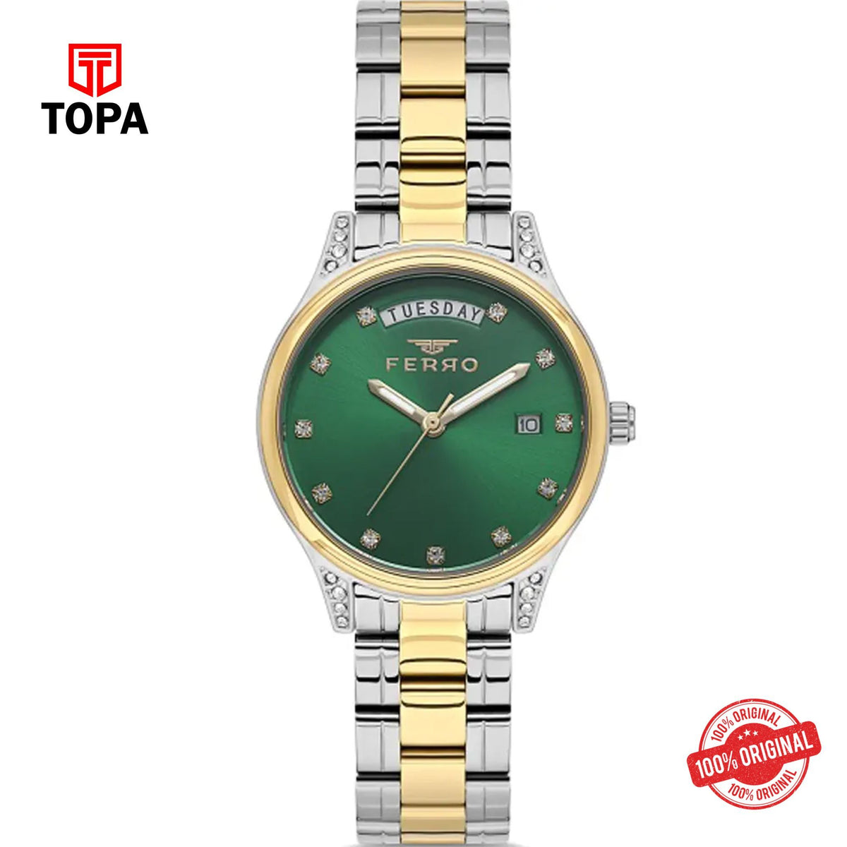 Topa Ferro-FL21439A-D6-Metal-Band-Women-Watch - Product Image 1