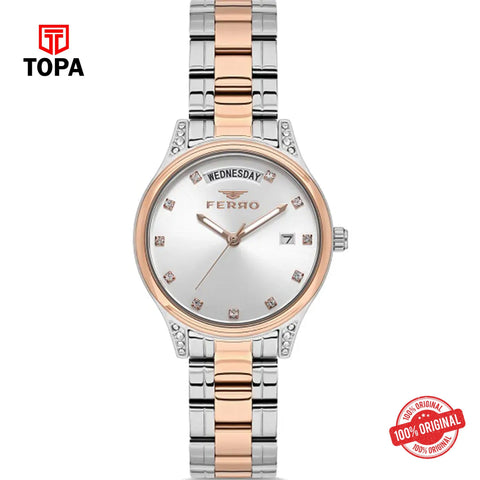Topa Ferro-FL21439A-E-Metal-Band-Women-Watch - Product Image 1