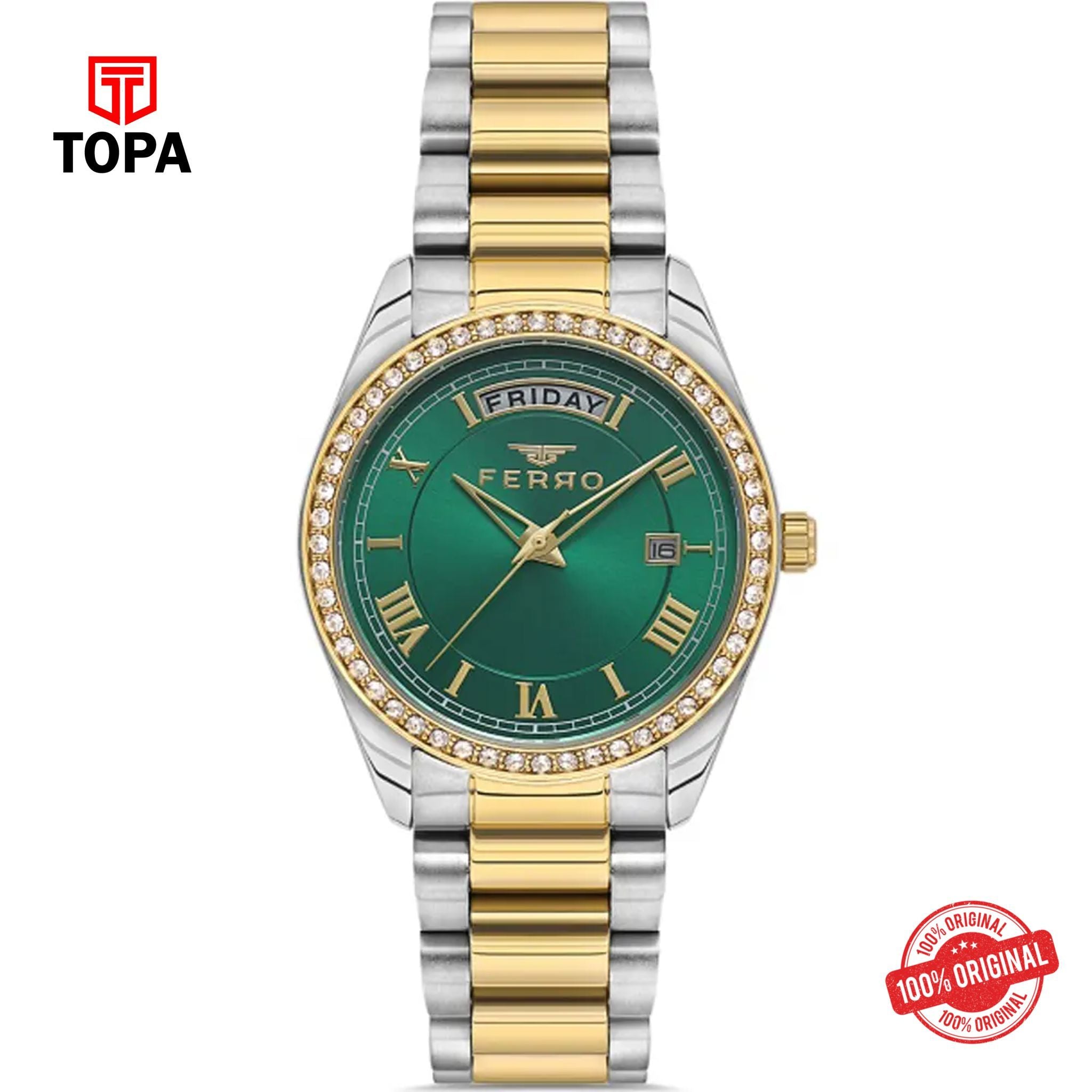Topa Ferro-FL21442A-D6-Metal-Band-Women-Watch - Product Image 1