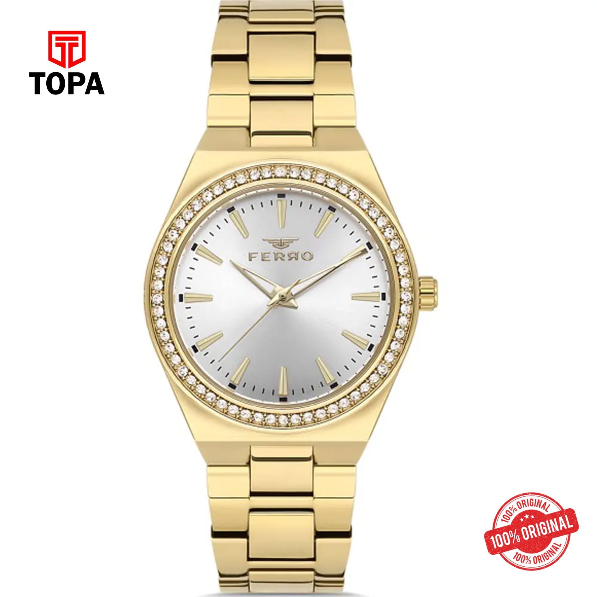 Topa Ferro-FL21446A-B-Metal-Band-Women-Watch - Product Image 1