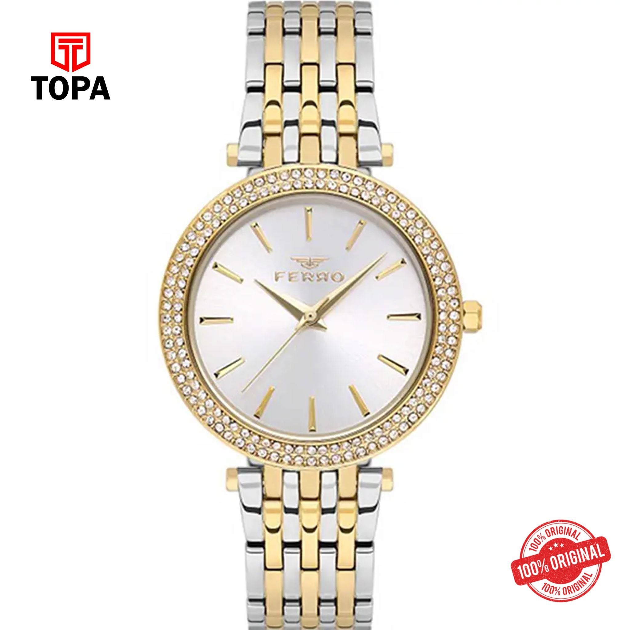 Topa Ferro-FL21449A-D-Metal-Band-Women-Watch - Product Image 1