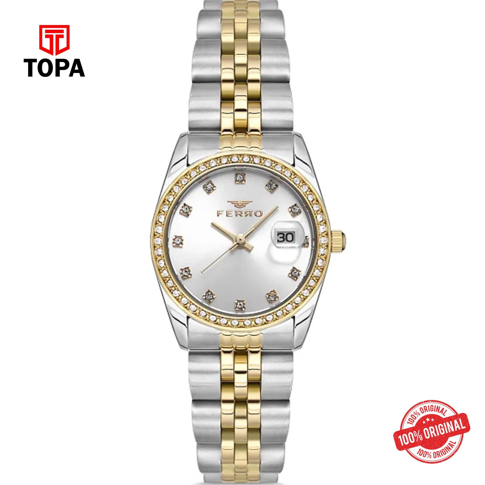 Topa Ferro-FL21450A-D-Metal-Band-Women-Watch - Product Image 1