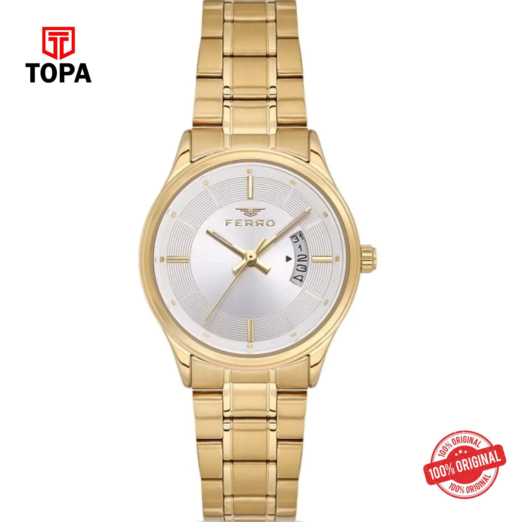 Topa Ferro-FL21464A-B-Metal-Band-Women-Watch - Product Image 1