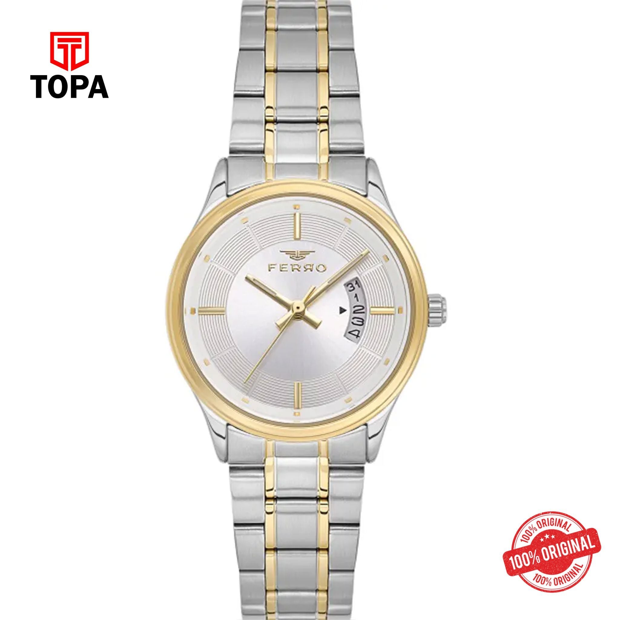 Topa Ferro-FL21464A-D-Metal-Band-Women-Watch - Product Image 1