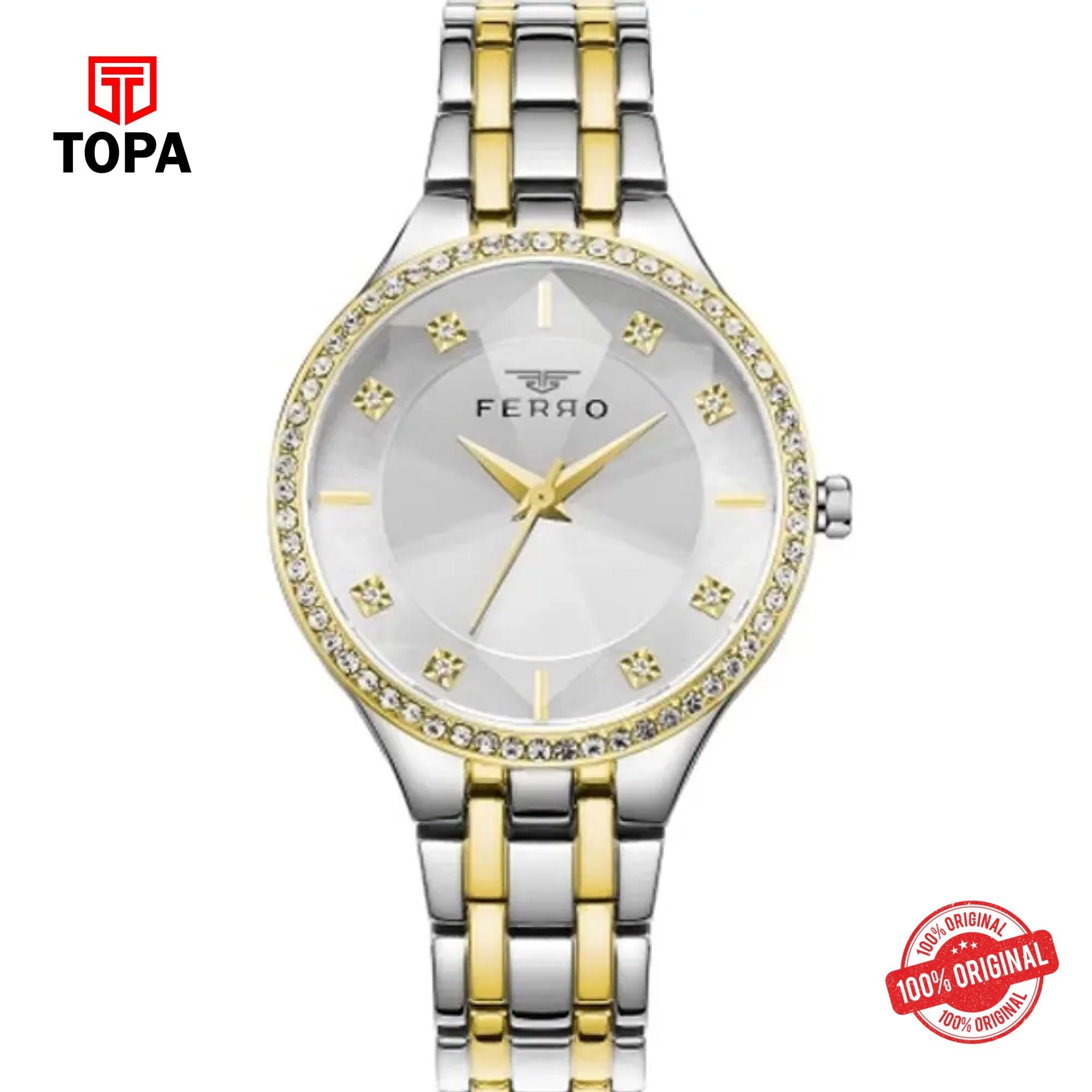Topa Ferro-FL21467A-D-Metal-Band-Women-Watch - Product Image 1