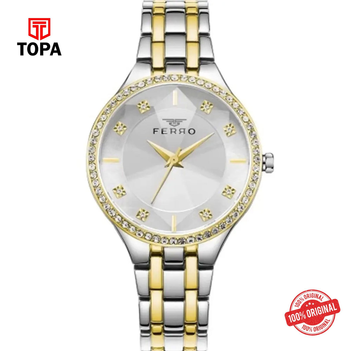 Topa Ferro-FL21467A-D-Metal-Band-Women-Watch - Product Image 1